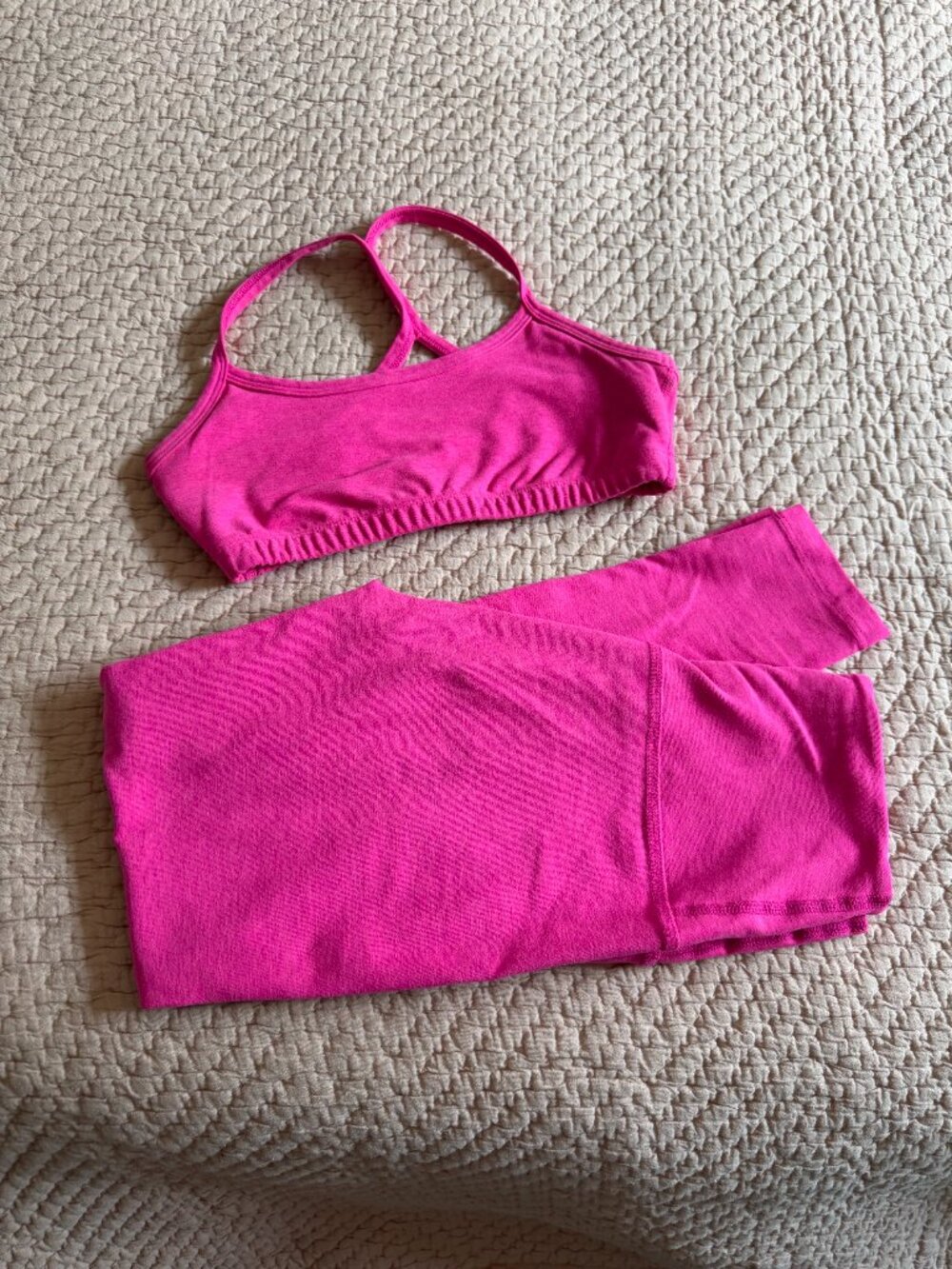 Beyond Yoga Set (XS) Spacedye Racerback Crop and High Waist Midi Leggings